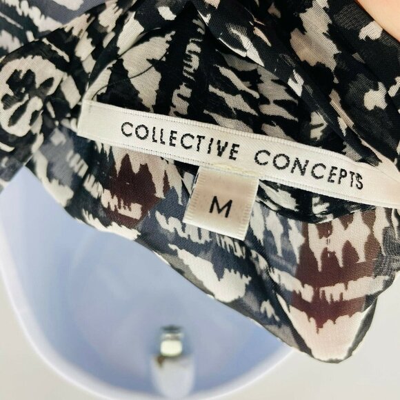 Collective Concepts Womens Size Medium Sleeveless Printed Surplice Blouse 279 - Picture 5 of 6